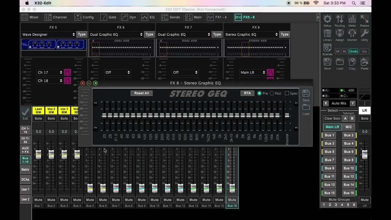 Busses & Effects, X32 Edit app 3 YouTube