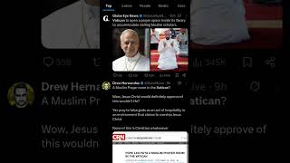 Pope Leo allowed Muslim to 🙏 pray on Vatican 😳 someone pissed on the Vatican over this news.