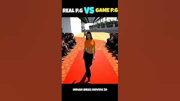 REAL P.G VS GAME P.G 🤔 | Indian Bikes Driving 3d Short 🎉 | #shorts