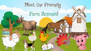 Farm animals | Learn farm animals in English | Kids vocabulary