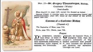 Nov 17 - Saint Gregory Thaumaturgus - Bishop of Pontus - 0270 - Ponto Neocaesareae