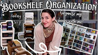 Organize My Fantasy Bookshelves With Me + Mini Bookshelf Tour! || Home Library Organization