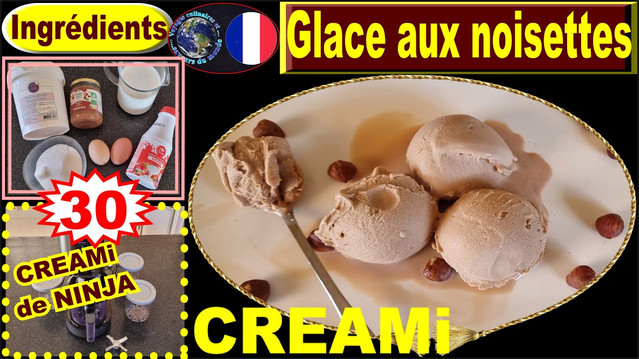 Recette pour NINJA CREAMi – Glace aux noisettes (gelato alla