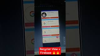 RecyclerView With Firebase | CRUD Operation in AndroidStudio 🔥🔥 #shorts #ytshorts