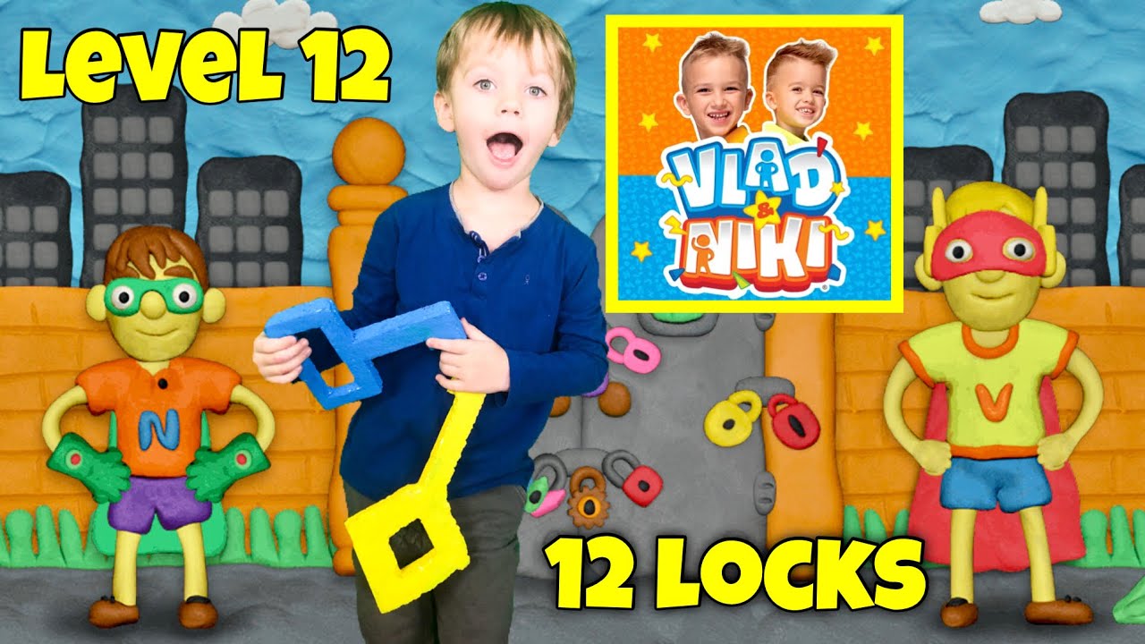 Vlad And Niki 12 Locks Superheroes Level 12 Youtube