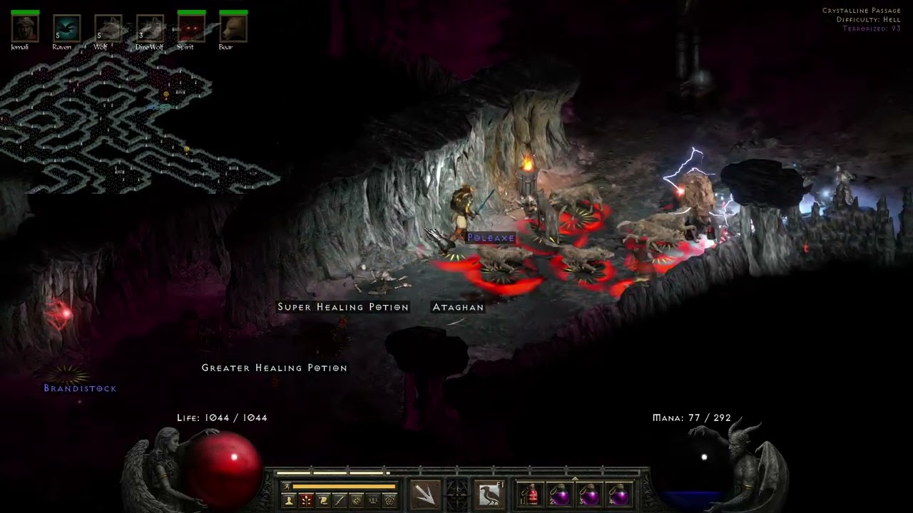 538% Magic Find Summon Druid Vs Players 8 The Crystalline Passage Terror Zone Diablo II Resurrected