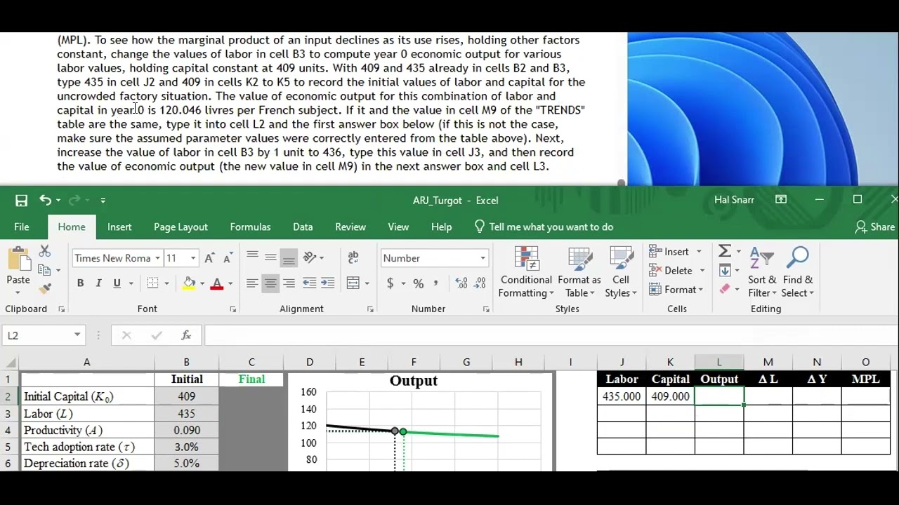Simulating Turgot’s Theory of Capital, Savings & Growth with Excel
