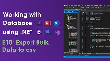 Export bulk data to csv file from database - Oledb .NET E10