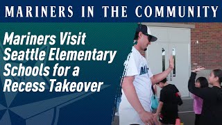 Mariners Visit Seattle Elementary Schools for a Recess Takeover