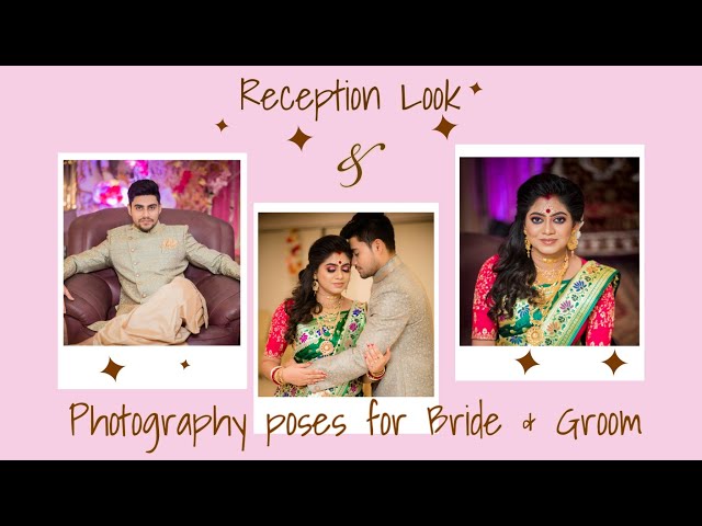 Elegant Indian bride and groom's wedding reception fashion. | Indian  wedding couple photography, Indian wedding photography couples, Indian  wedding poses