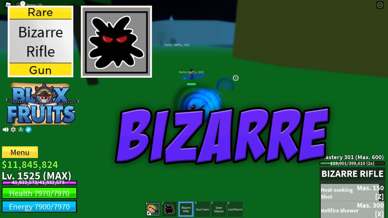 Bizarre Rifle Showcase in Blox Fruits! #bloxfruits #roblox #combo