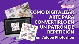 Cómo digitalizar arte y convertirlo en patrón de repetición, pattern o estampado en Photoshop