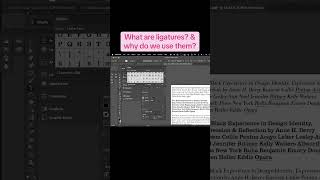 Ligatures where to find them and how to use them. #typography #ligature #typedesign