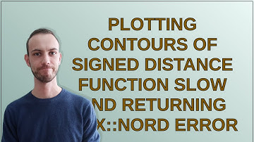 Mathematica: Plotting contours of signed distance function slow and returning Max::nord error