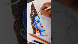 Lord Shiva pencil colour drawing ❤️ | shorts  harharmahadev lipikaarts viral