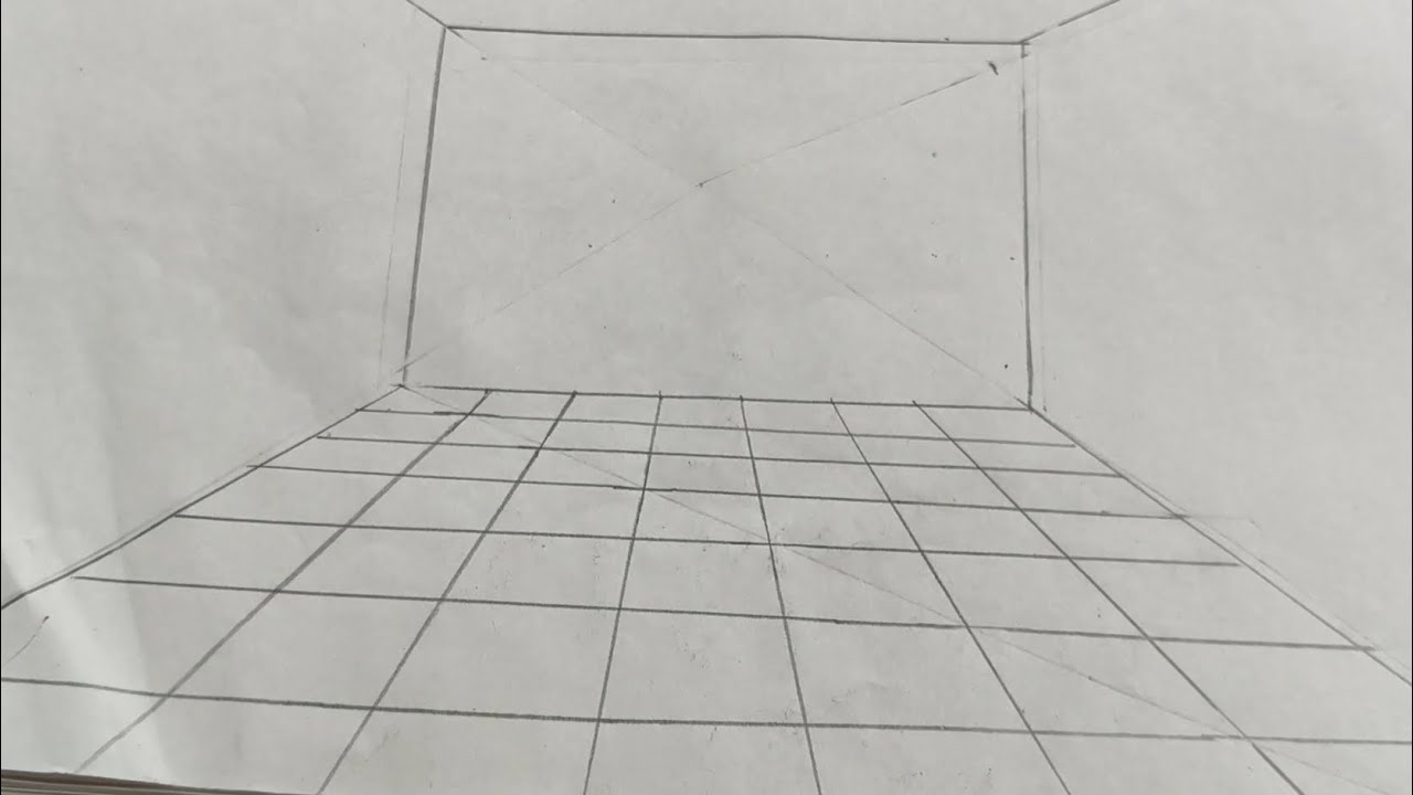 How to draw room in one point perspective - YouTube