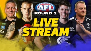 RICHMOND TIGERS VS CARLTON NAVY BLUES | AFL ROUND ONE 2024 | LIVE WATCH-A-LONG