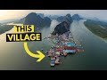 We visited this FLOATING VILLAGE in Thailand 🇹🇭
