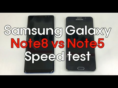 Speed test! Samasung Galaxy Note 8 vs Note5 comparison! 갤럭시노트8 vs 노트5 실행 속도 비교!