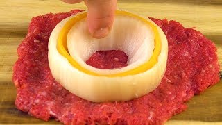 Stuff 4 Slices Of Cheese Between 2 Onion Rings – What Happens Next Will Surprise Everyone