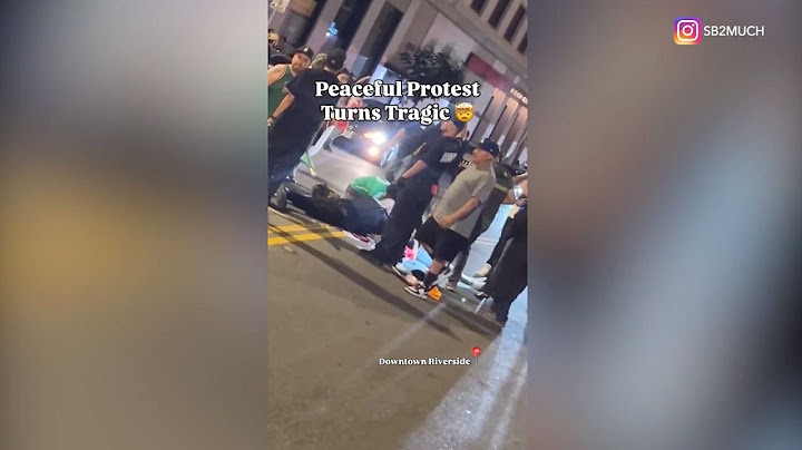 Driver hits woman protesting in Riverside, drives off