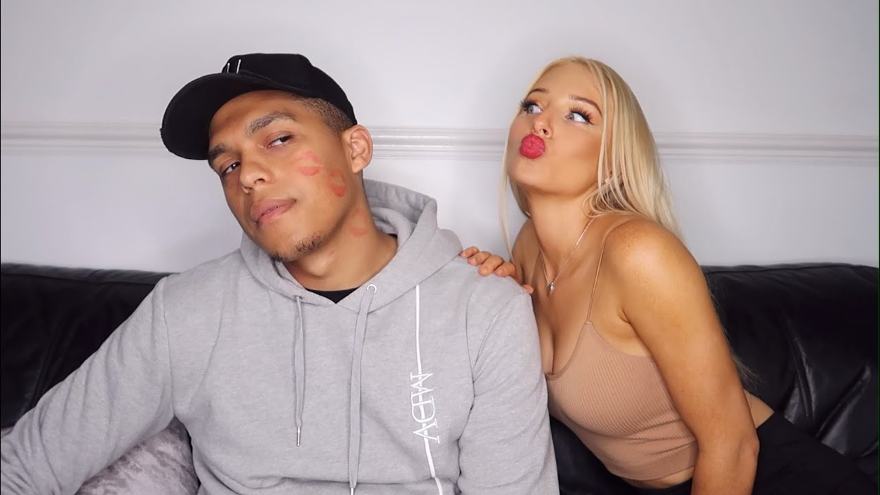 Having HER SISTERS LIPSTICK on me PRANK *CRAZY REACTION*