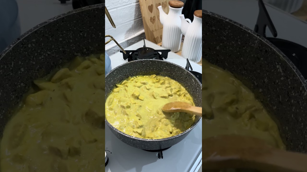 Tavuklu Kremalı Köri Soslu Makarna #pratiktarifler #tarif #shortsfeed #yemektarifleri #yemek #food