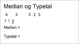 Median og typetal