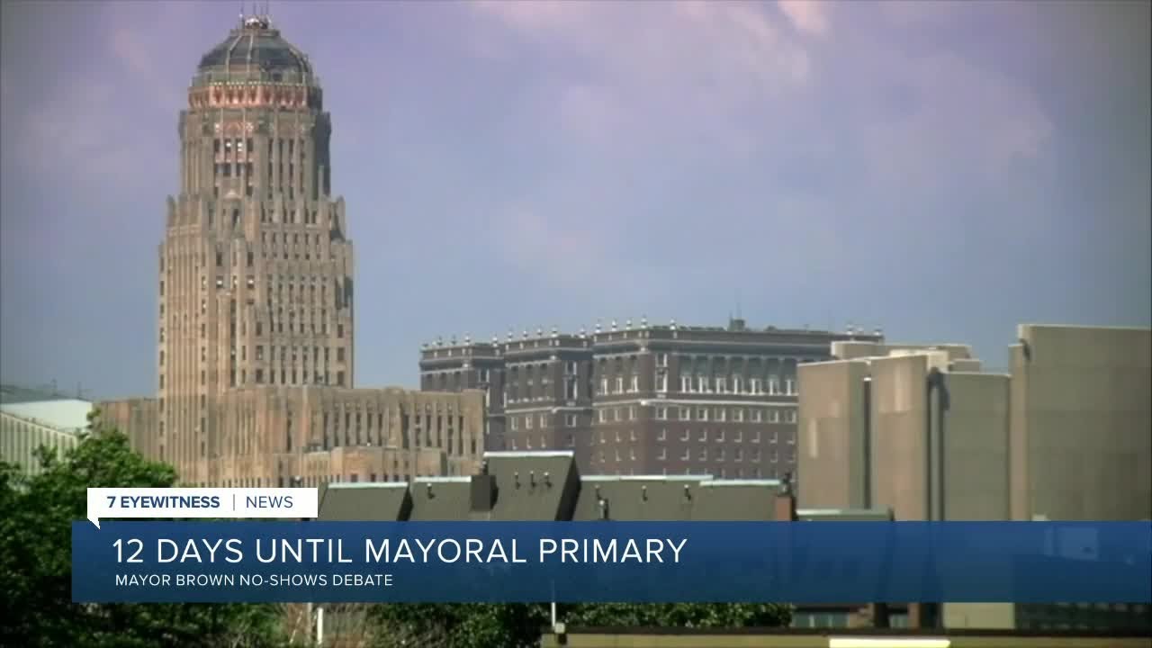 Buffalo mayoral candidates debate, Mayor Brown no-shows - YouTube