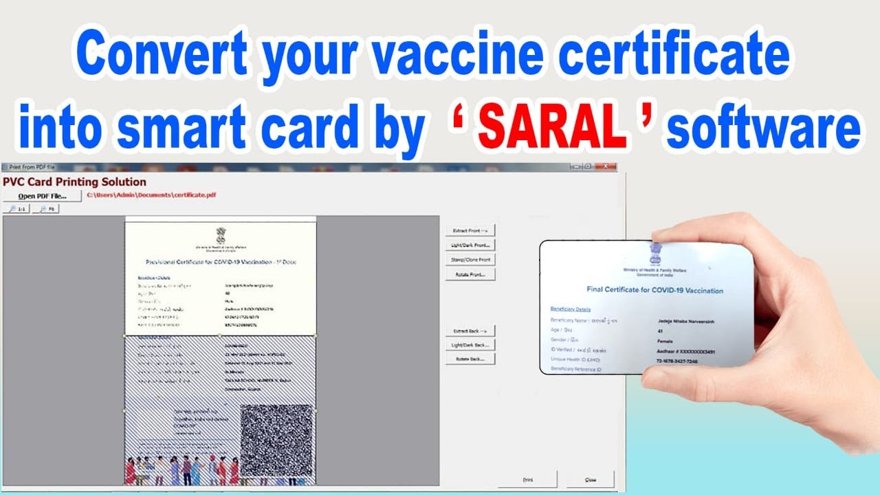 Convert Your Vaccine Certificate In To Smart Card Youtube