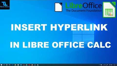 INSERT HYPERLINK in Libre Office Calc
