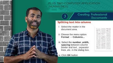 SIET-PLUS TWO- COMPUTER APPLICATION- (CREATING PROFESSIONAL DOCUMENT (HUMANITIES) CHAPTER 3 (Part 2)