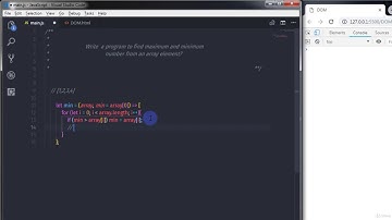 Find Minimum and Maximum Number from an Array Elements||Programming||JavaScript Course||Learn js