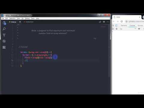 Find Minimum and Maximum Number from an Array Elements||Programming||JavaScript Course||Learn js