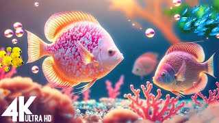 Aquarium 4K VIDEO (ULTRA HD) ? Sea Animals With Relaxing Music - Rare & Colorful Sea Life Video