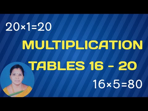 Multiplication Tables for kids | Tables 16 - 20. - YouTube
