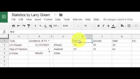 Conducting a Chi-Square Test for Independence with Googlesheets