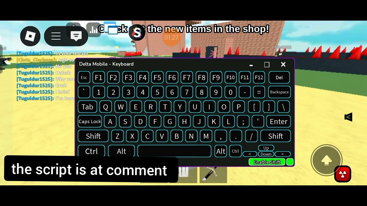 Roblox script delta keyboard said by @NaokiAkinora - YouTube