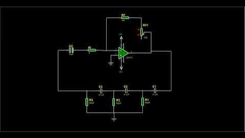 Phase Shift Oscillator with Op Amp Animation