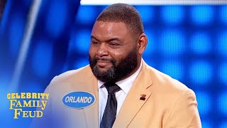 Orlando Pace doesn't want sexy pictures of this woman! | Celebrity Family Feud