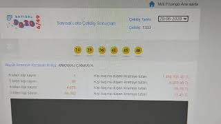 Süper loto sayısal loto hep Ankara .çankaya