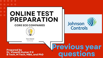 Core ECE Company Aptitude Test Preparation | Johnson Controls Interview Preparation 2025