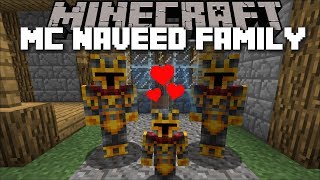 MC NAVEED FINDS HIS FAMILY IN MINECRAFT !! MARK FRIENDLY ZOMBIE GETS JEALOUS !! Minecraft Mods