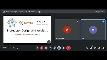 NPTEL - Bioreactor Design and Analysis - Problem Solving Session - Week 5