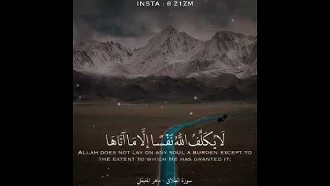 القارئ - ماهر المعيقلي سورة الطلاق [سيجعل الله بعد عسر يسرا]