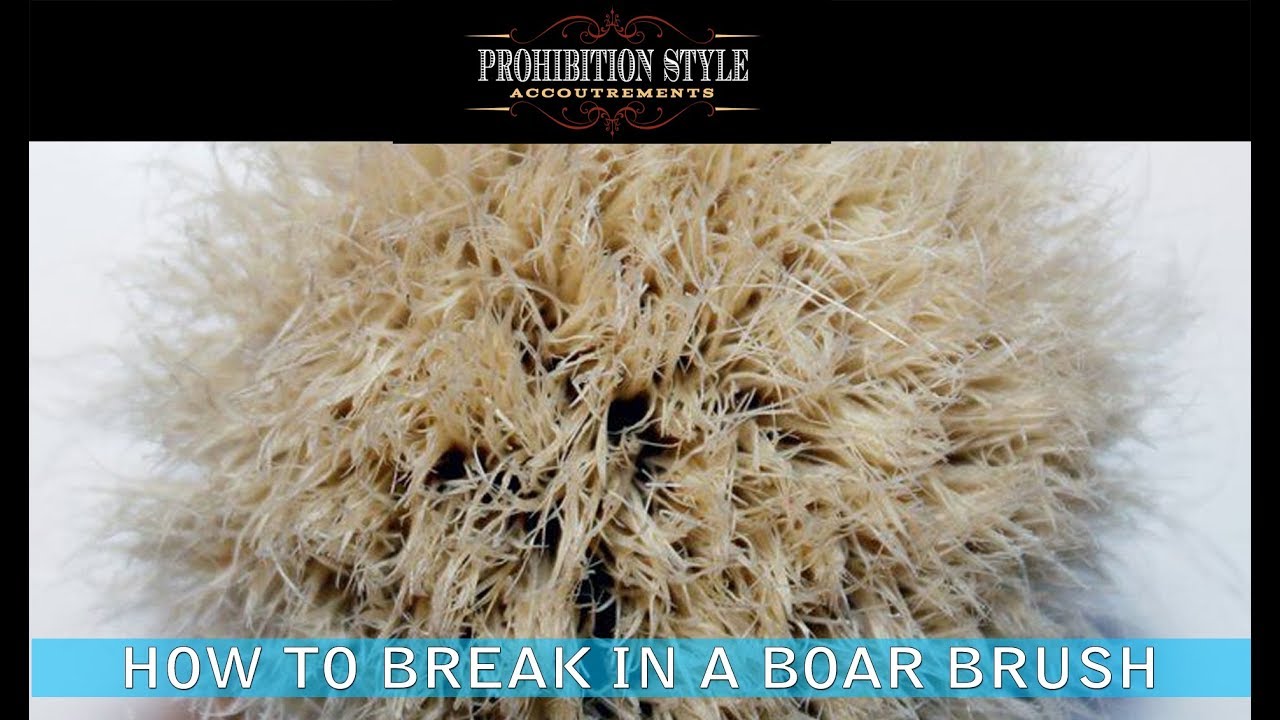 Prohibition Style How to properly and quickly break in a boar hair shave brush YouTube