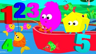Video thumbnail of "12345 Once I Caught A Fish Alive Numbers Song + More Nursery Rhymes & Kids Songs"