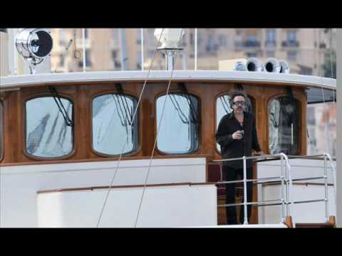 Tim Burton on Johnny Depp's yacht Vajoliroja in Ca...