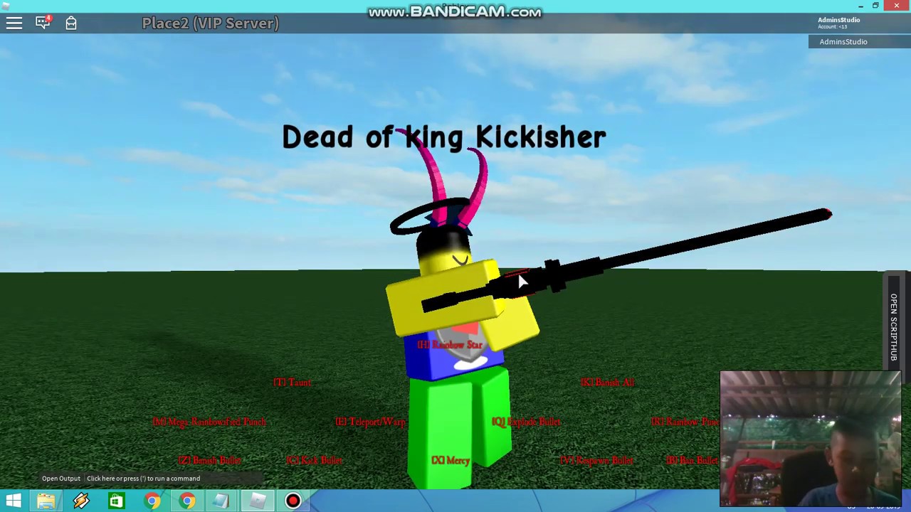 Roblox Script Dead Of King Kickisher Youtube - roblox showcase banisher infinite