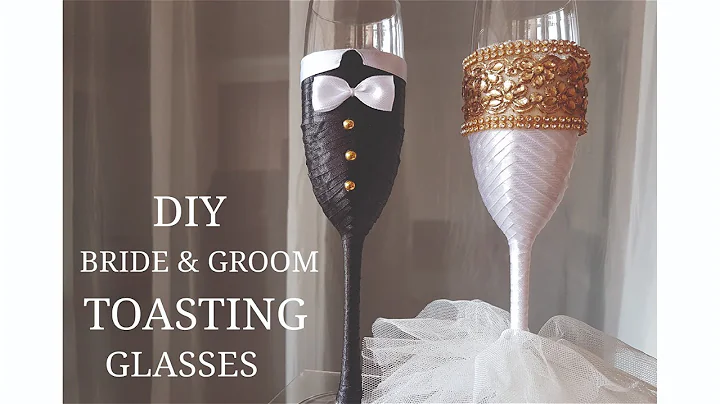 Bride and Groom Toasting Glasses (HOW TO)